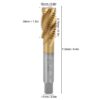 m20 x 2.5 spiral flute tap, hss titanium coated spiral flute plug threading tap m20 x 2.5